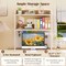 Desktop Bookshelf Hutch 2 Tier Monitor Stand with Pegboard Storage Organizer for Computer Desk Gaming Table Office Use
